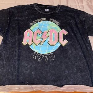 AC/DC 1979 summer tour crop tee